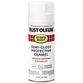 12 OZ Stops Rust Protective Enamel Spray Paint - Semi-Gloss White