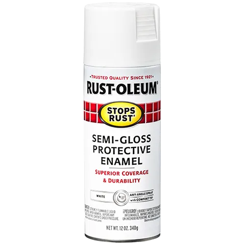 12 OZ Stops Rust Protective Enamel Spray Paint - Semi-Gloss White