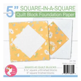 5" Square in a Square Quilt Block Foundation Paper - It's Sew Emma - #ISE-795