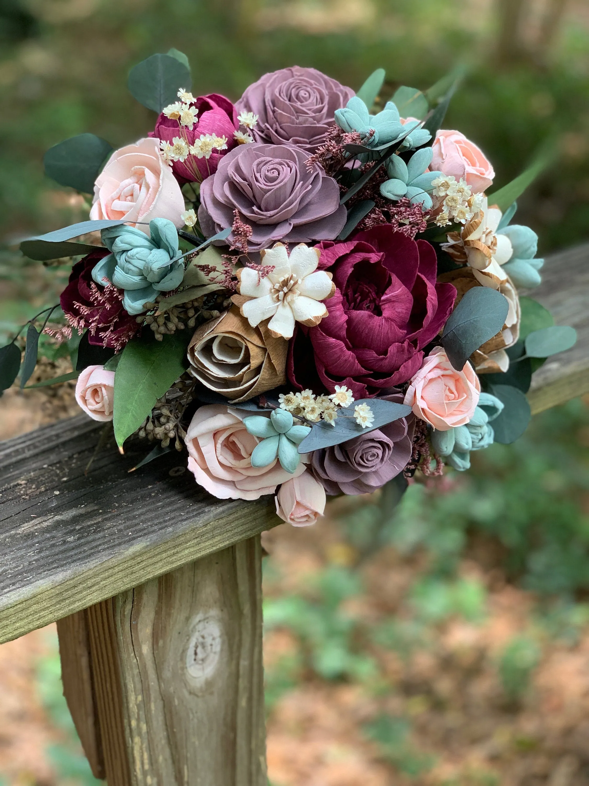 Burgundy Wine, Mauve, Blush with Eucalyptus Bouquet