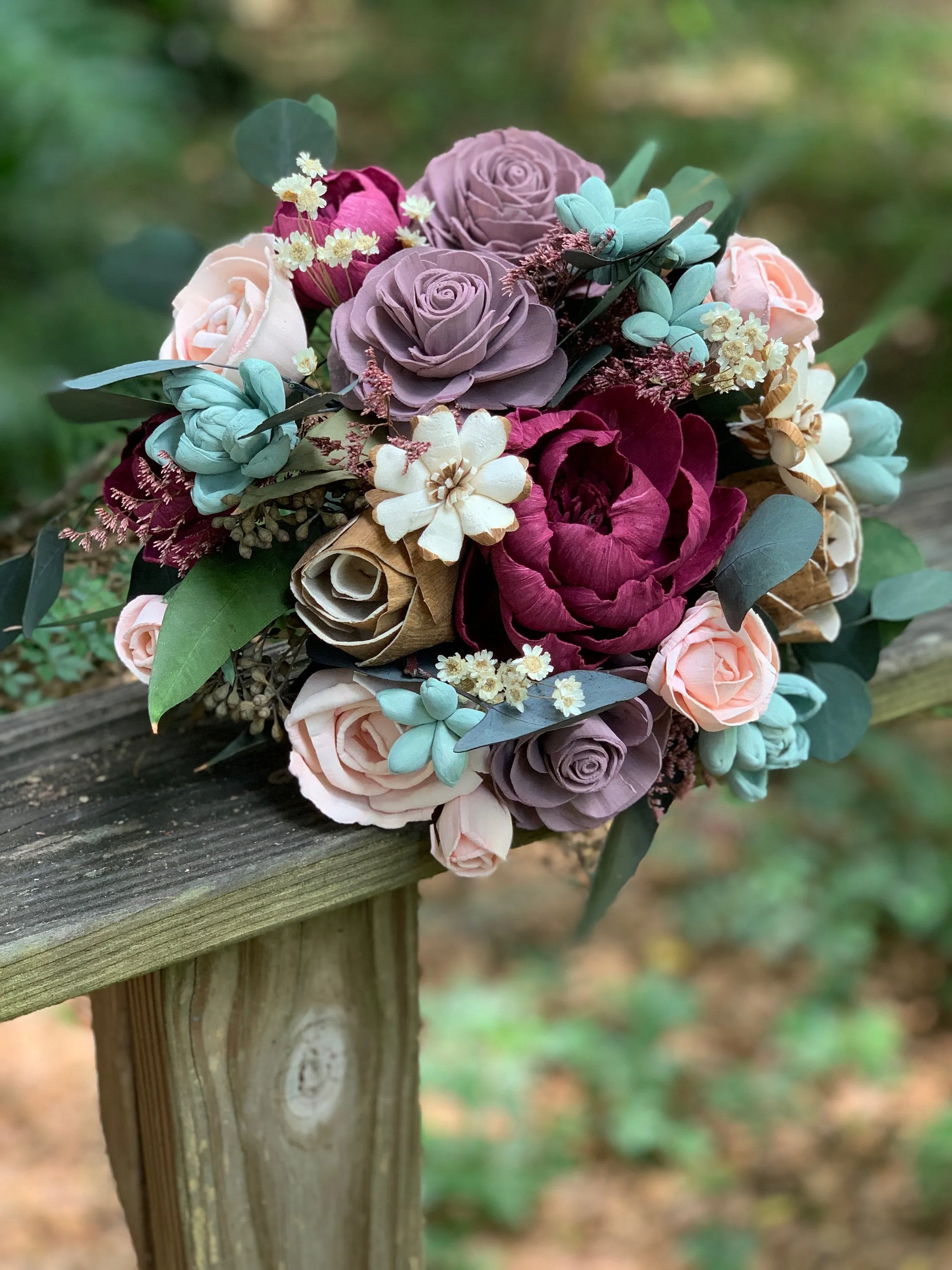 Burgundy Wine, Mauve, Blush with Eucalyptus Bouquet