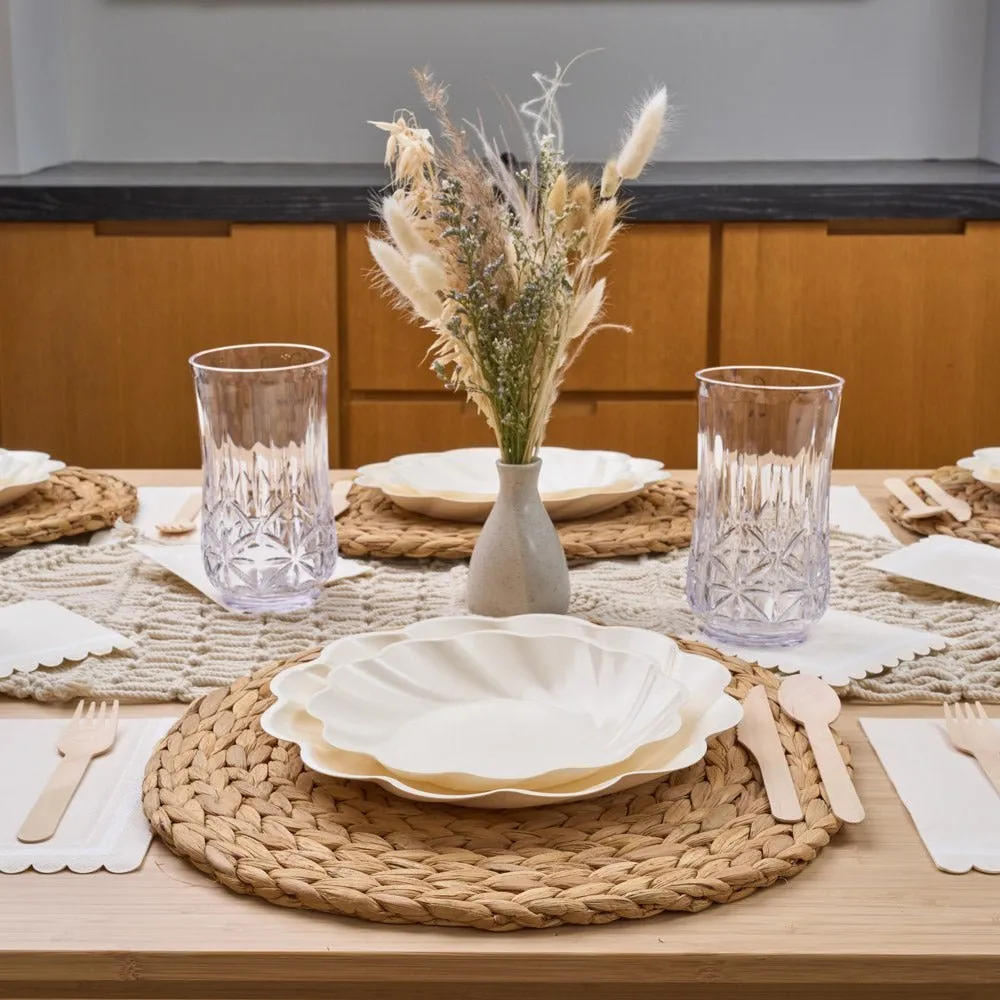 Cream Simply Eco Plates | Set of 8