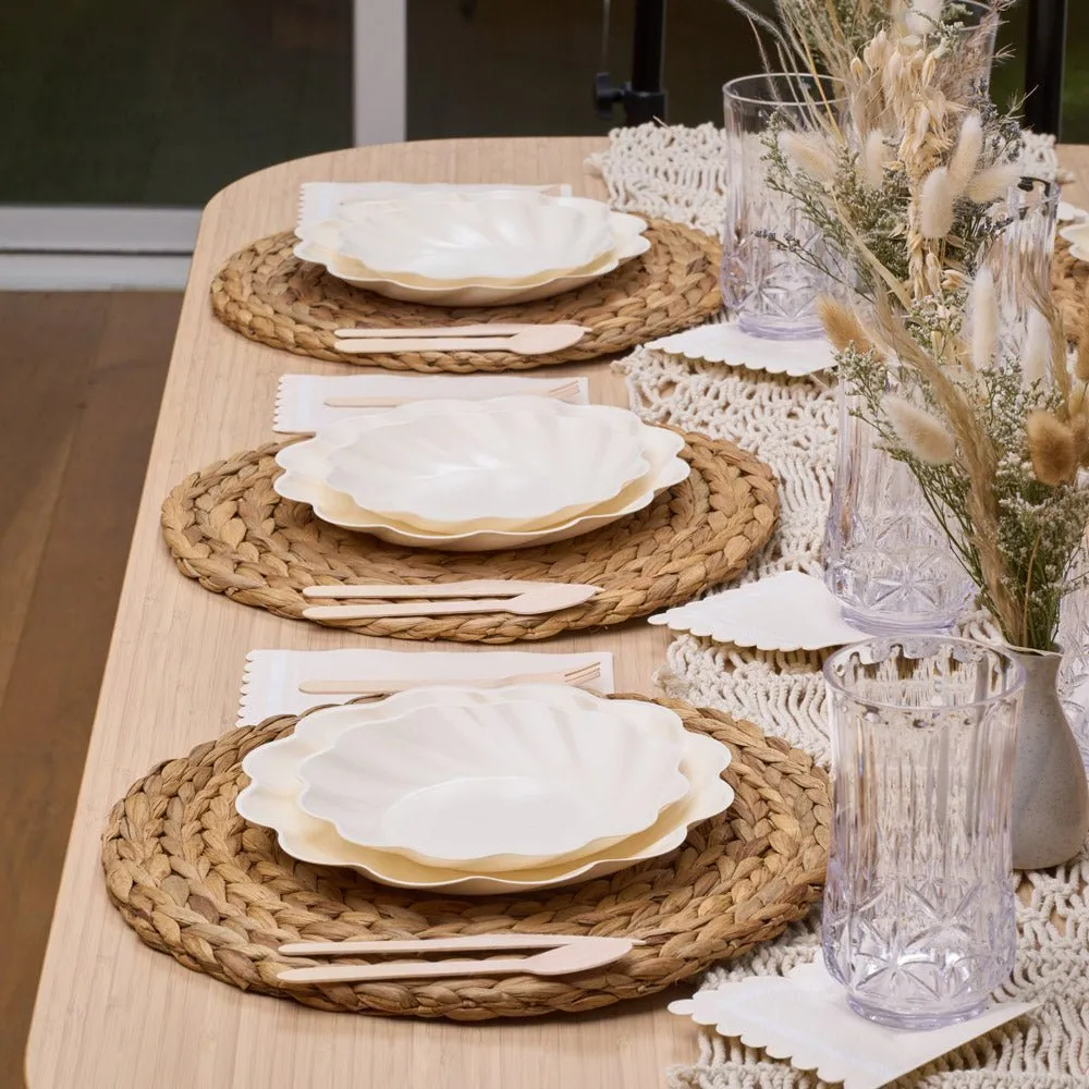 Cream Simply Eco Plates | Set of 8