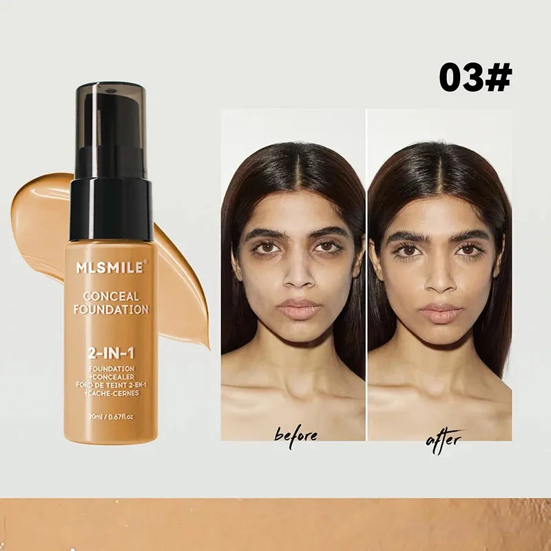 Face Foundation Cream Oil-Control Matte BBCream Waterproof Lasting Concealer Liquid Full Coverage Matte Base Professional Makeup