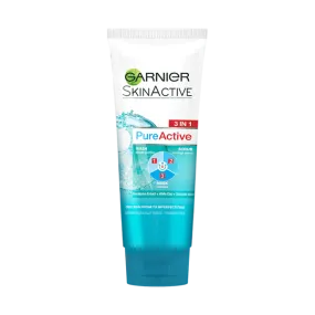 Garnier Pure Active 3 In 1 Clay Wash Scrub Mask 100ml