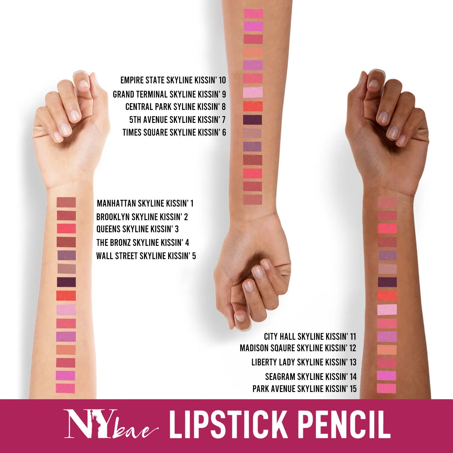 NY Bae Skyline Kissin' - Mini Lip Crayon Seagram Skyline Kissin' 14 (1.5g)