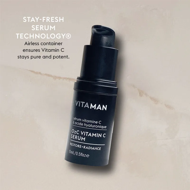 OzC Men's Vitamin C Serum - Brightens, Smooths & Revitalizes Skin (0.5 oz)