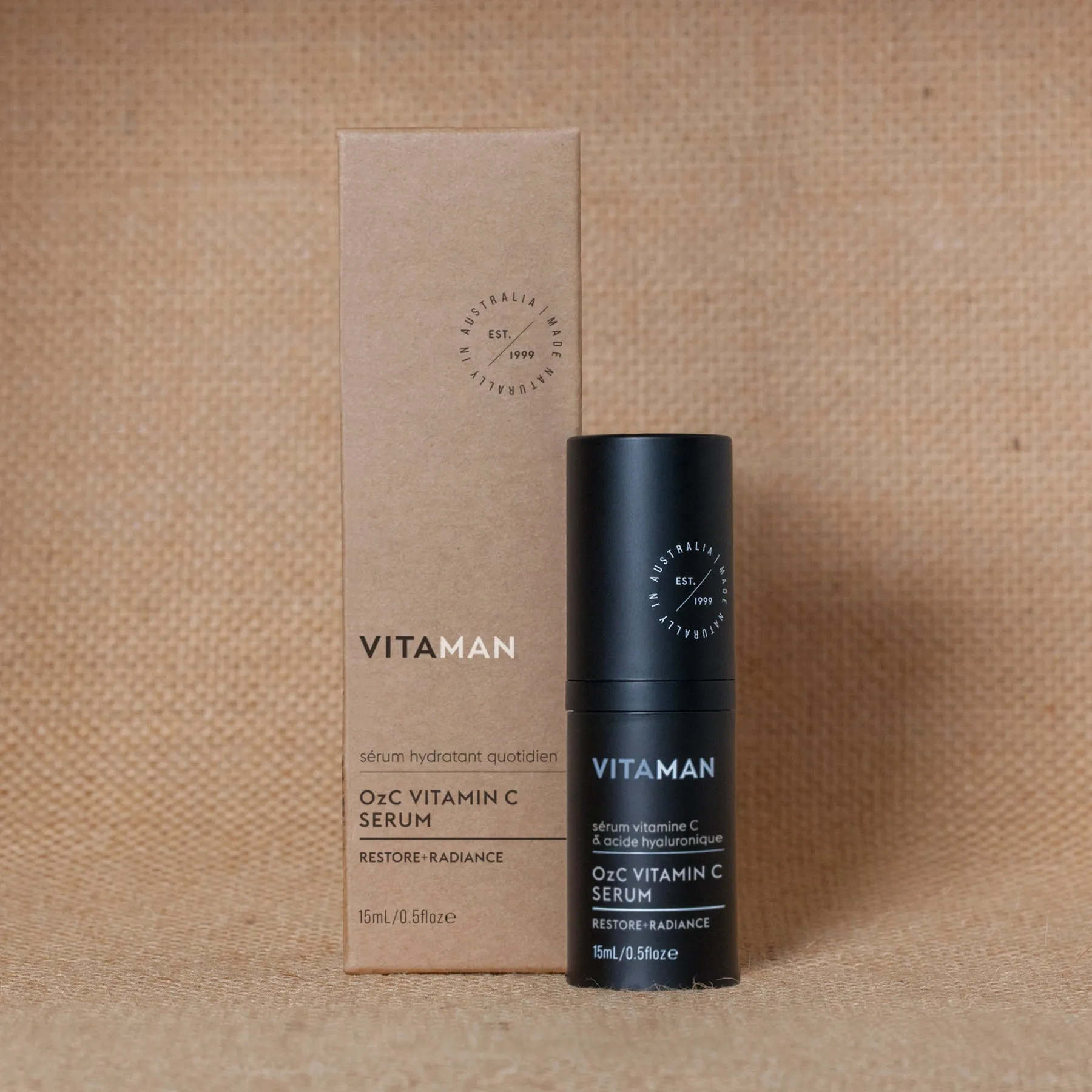 OzC Men's Vitamin C Serum - Brightens, Smooths & Revitalizes Skin (0.5 oz)