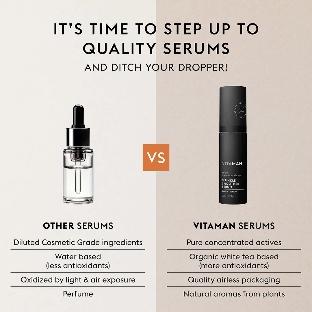 OzC Men's Vitamin C Serum - Brightens, Smooths & Revitalizes Skin (0.5 oz)