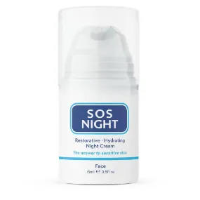 SOS Night Cream Moisturiser 50ml | Nourishing & Hydrating Night Cream for All Skin Types | Anti-Aging, Revitalizing Formula with Vitamin E & Hyaluronic Acid